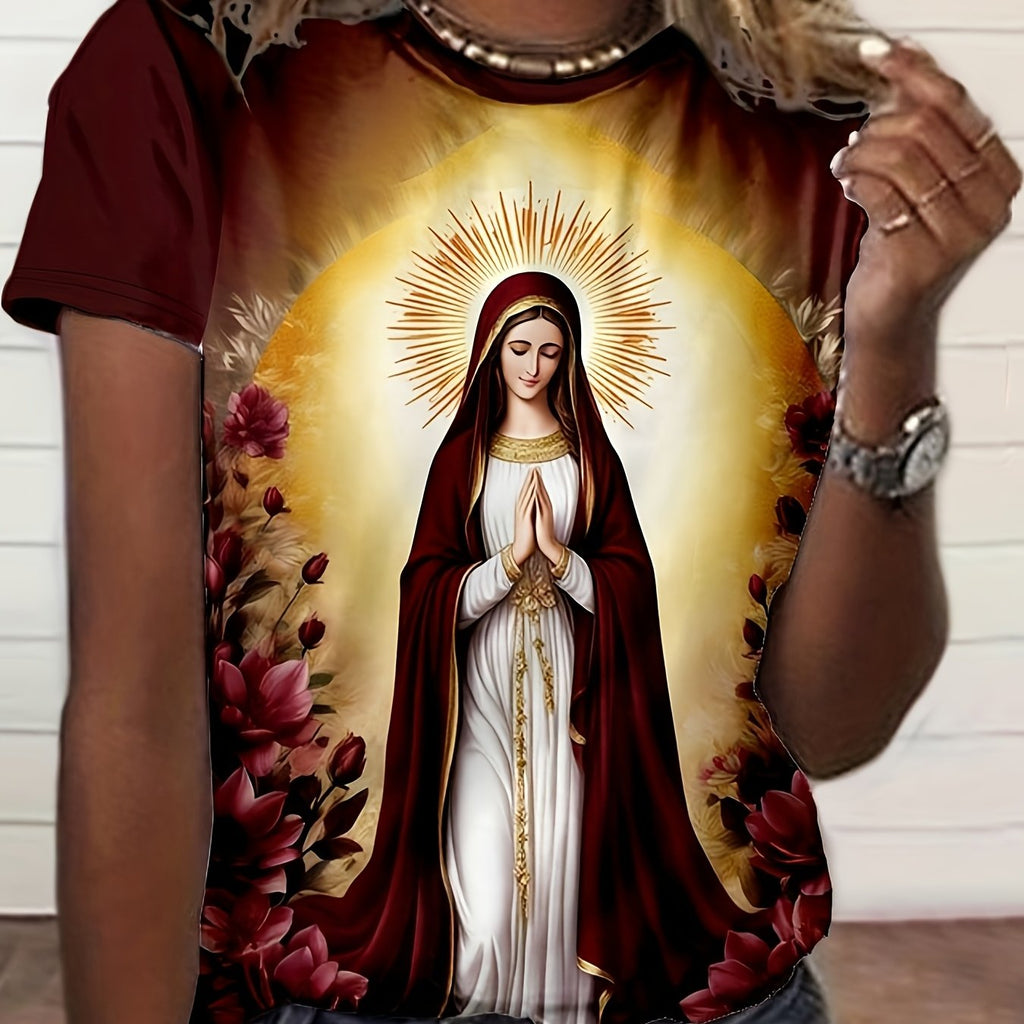 Camiseta Nossa Senhora – Devoção, Beleza e Proteção no Seu Dia a Dia