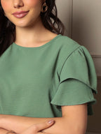 Conjunto Feminino Blusa e Calça Pantalona