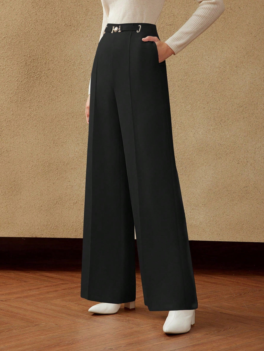 Calça Pantalona Feminina Alfaiataria Elegante
