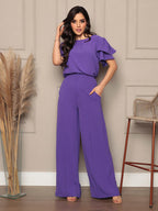 Conjunto Feminino Blusa e Calça Pantalona