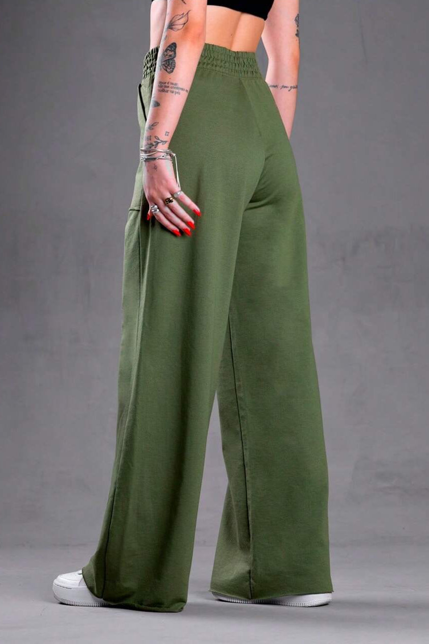 Calça Pantalona Feminina Moletinho