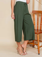 Calça Pantacourt Feminina de Viscose