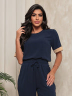 Conjunto Feminino Calça e Blusa Confortável com Elástico