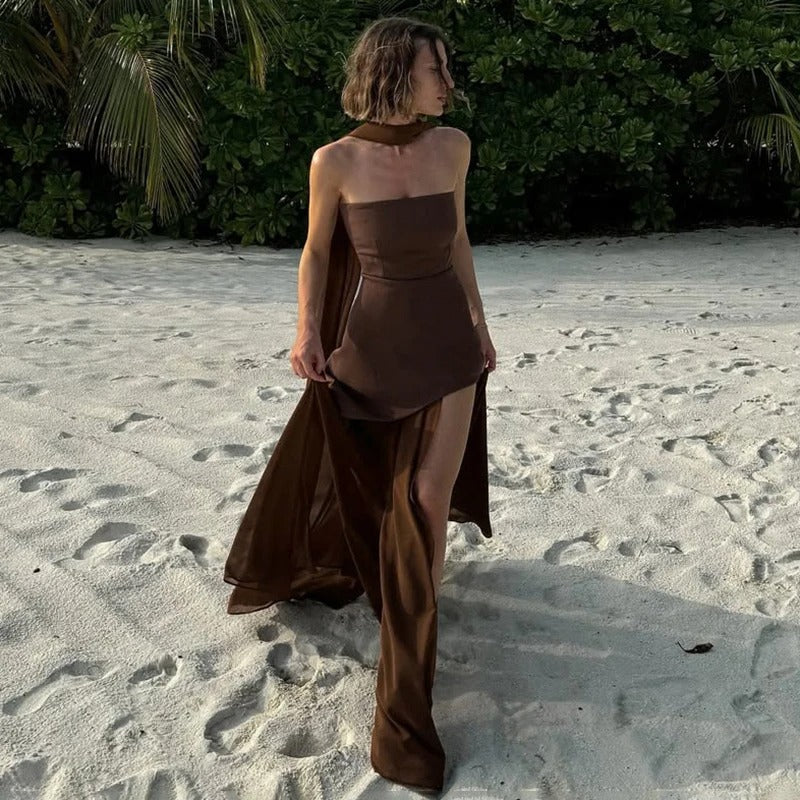 Vestido Feminino Elegante Longo - Donna