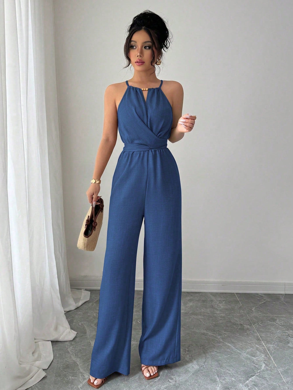 Macacão Longo Feminino sem Manga