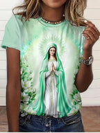 Camiseta Nossa Senhora – Devoção, Beleza e Proteção no Seu Dia a Dia