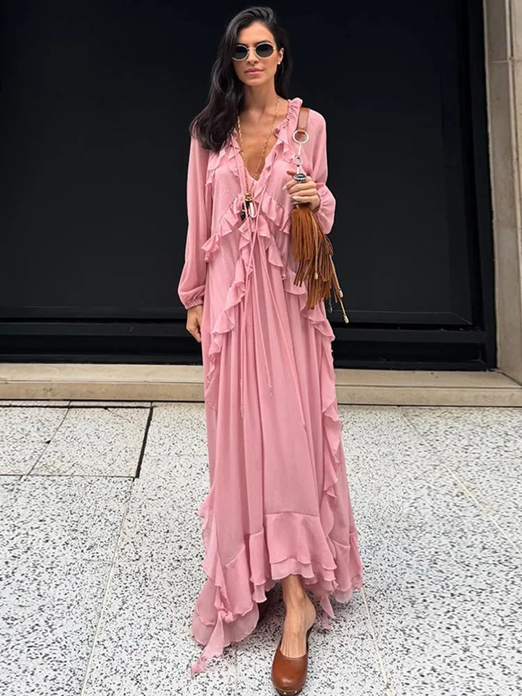 Vestido Feminino Longo Boho - Fabricia