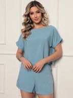 Conjunto Feminino Alfaiataria Blusa e Short