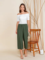 Calça Pantacourt Feminina de Viscose