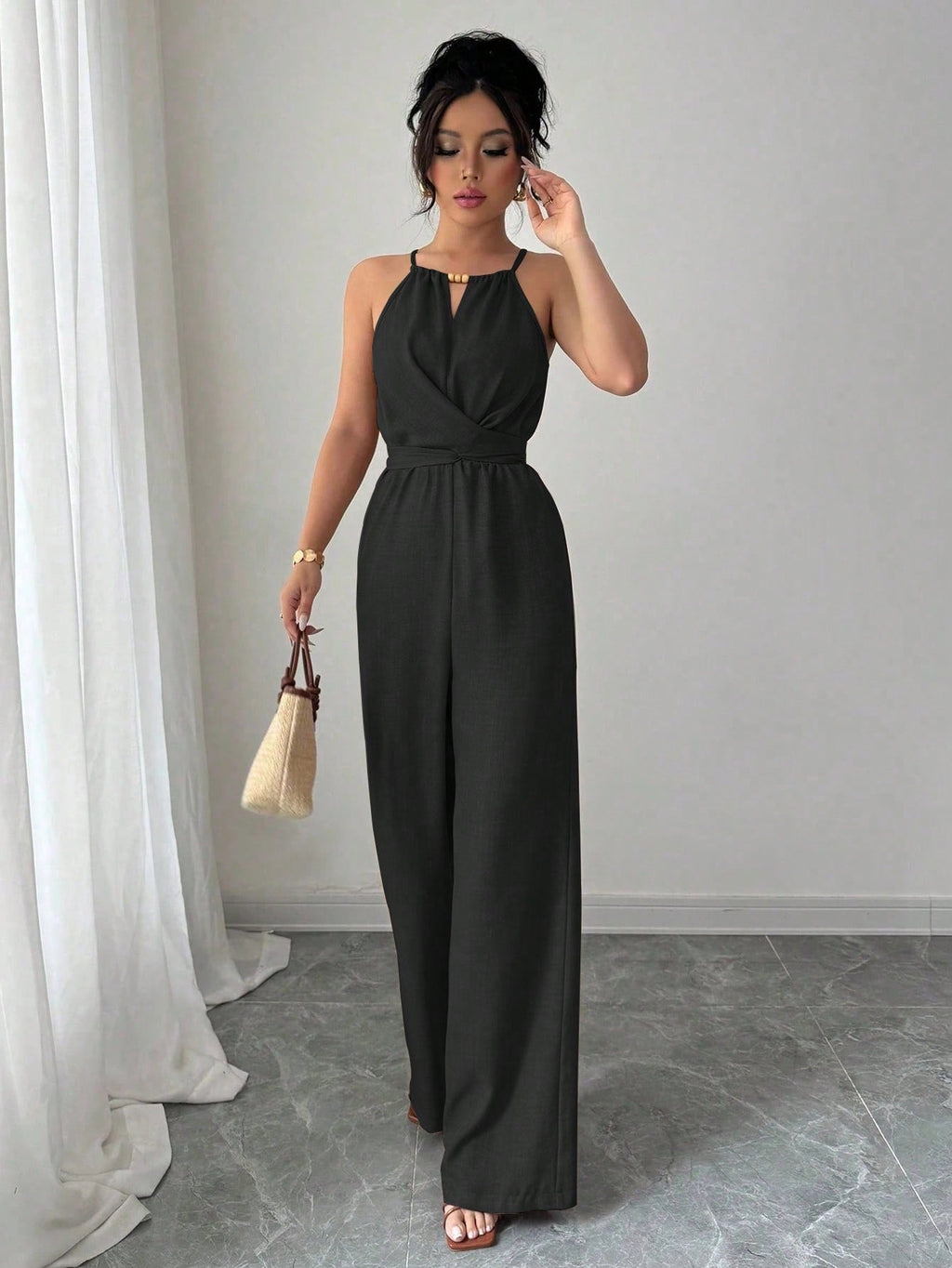 Macacão Longo Feminino sem Manga