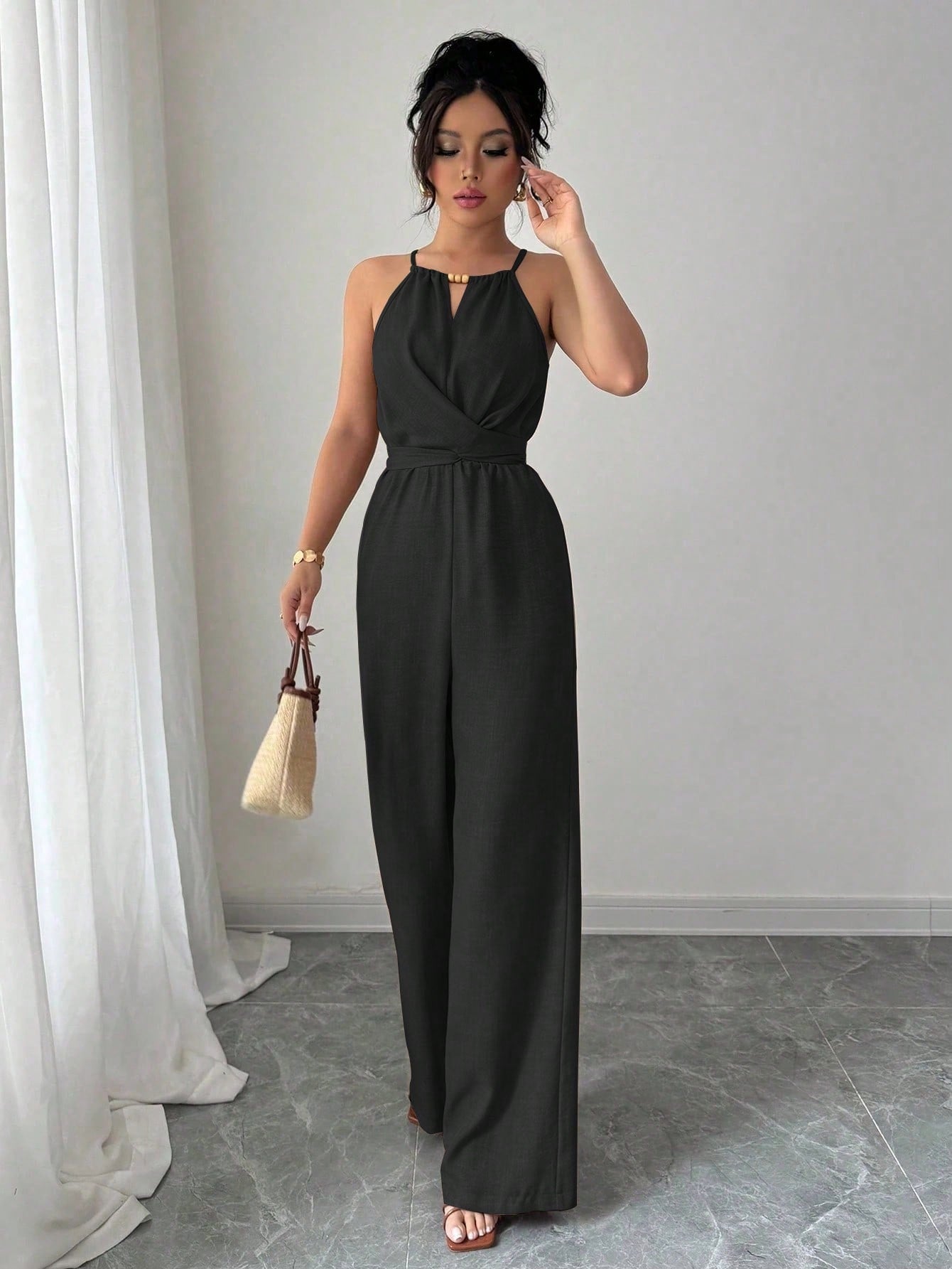 Macacão Longo Feminino sem Manga