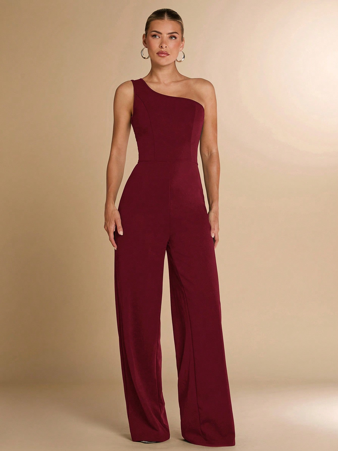 Macacão Assimétrico Um Ombro Só Feminino Elegante