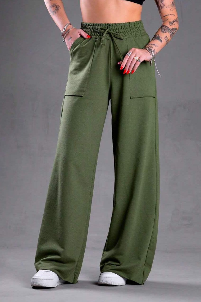 Calça Pantalona Feminina Moletinho