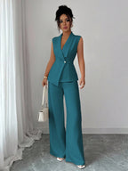 Conjunto Feminino de Alfaiataria Colete e Calça