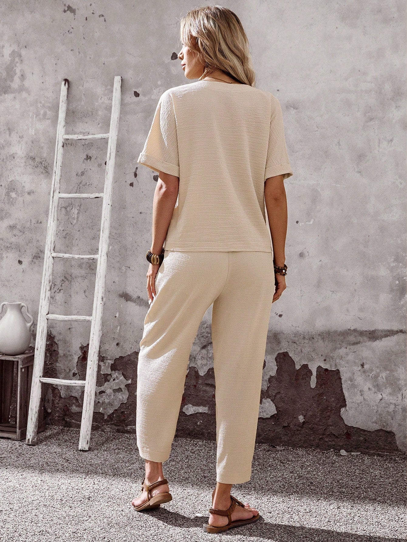 Conjuntos Feminino Blusa e Calça de Viscose