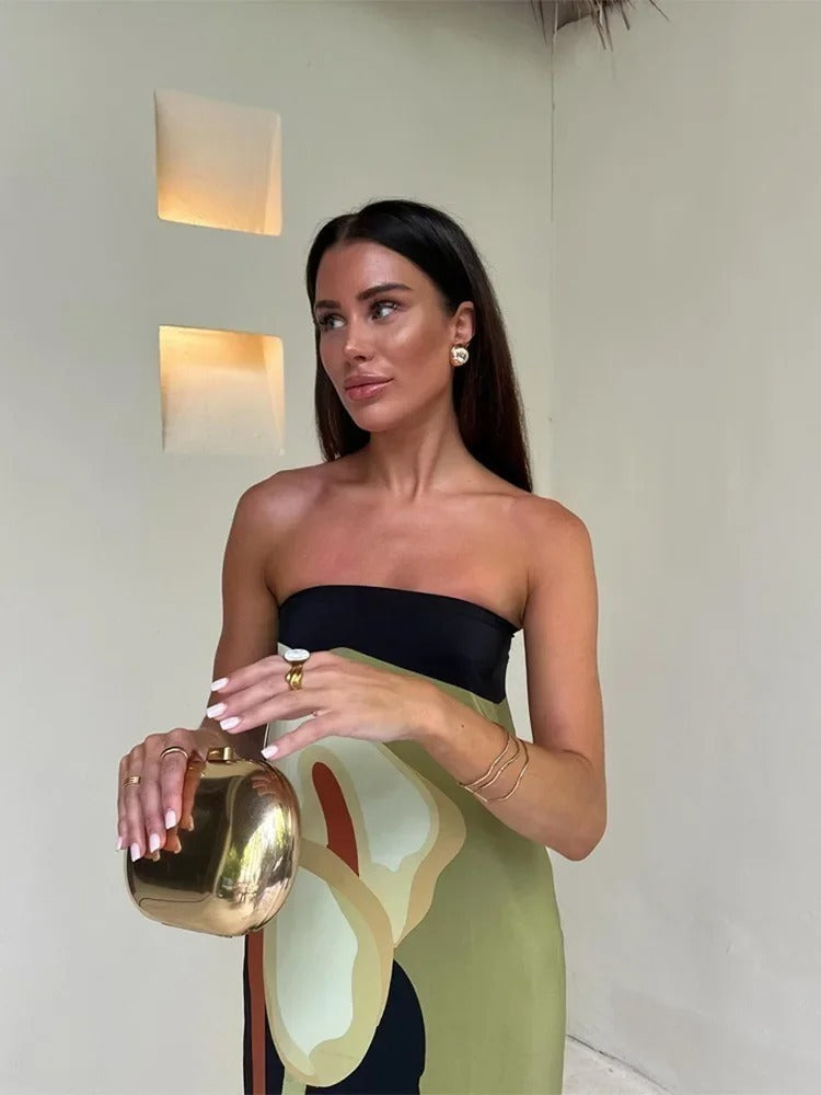 Vestido Longo Tomara que Caia Estampado - Nicole