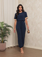 Conjunto Feminino Calça e Blusa Confortável com Elástico