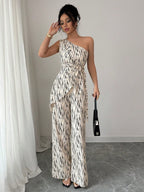 Macacão Feminino Um Ombro Só Elegante