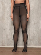 Meia Calça Peluciada Feminina Translúcida