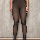 Meia Calça Peluciada Feminina Translúcida