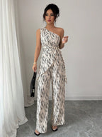 Macacão Feminino Um Ombro Só Elegante