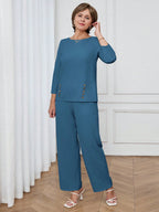 Conjunto Feminino Senhora Blusa e Calça Confortável