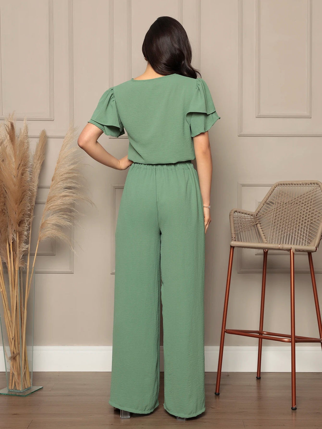 Conjunto Feminino Blusa e Calça Pantalona