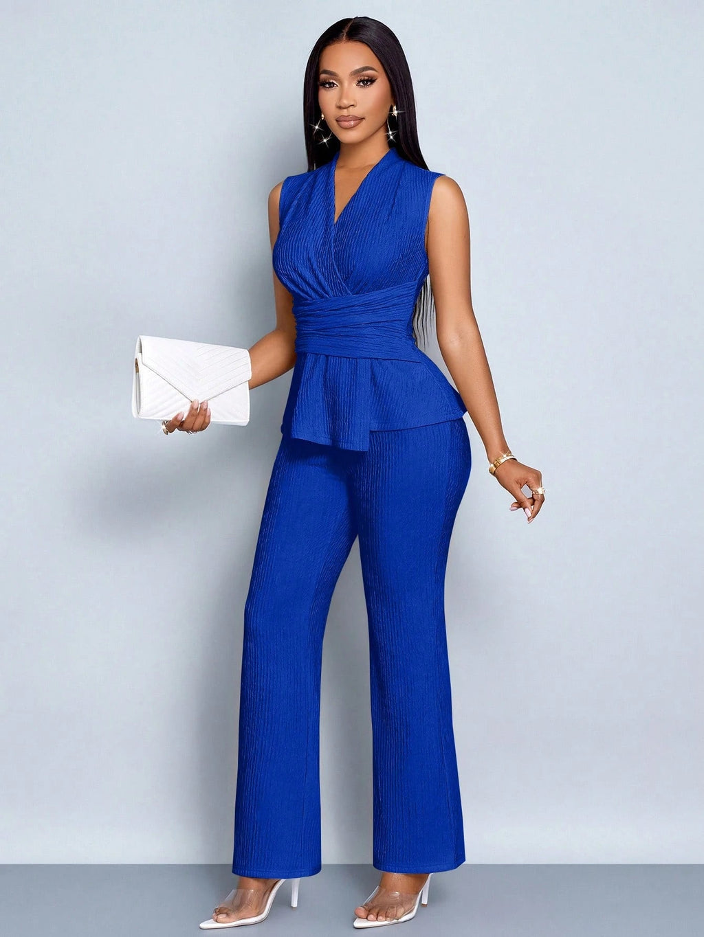 Conjunto Feminino Elegante Calça e Blusa Regata