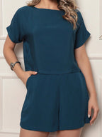 Conjunto Feminino Alfaiataria Blusa e Short