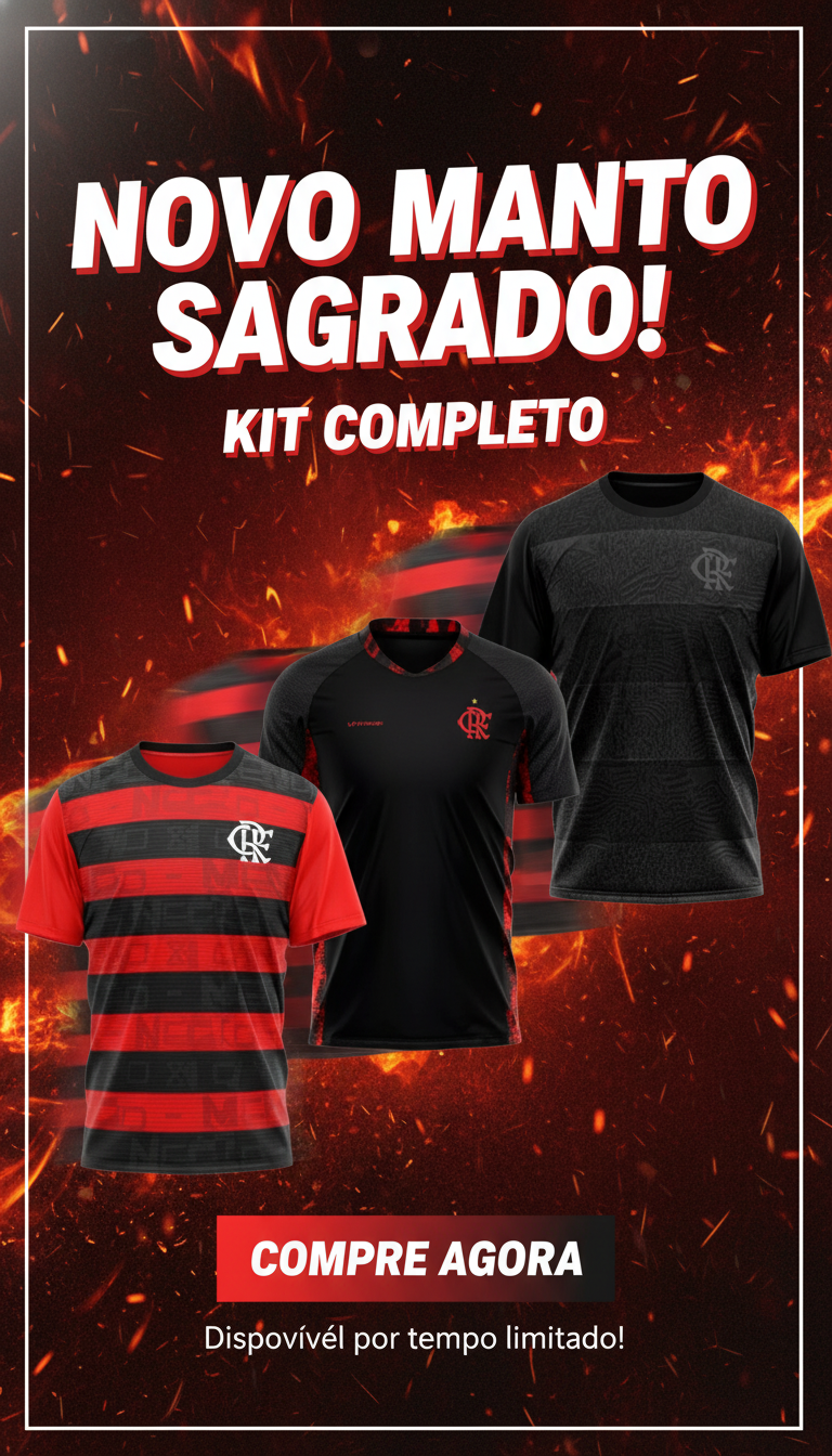 Kit 3 Camisas Masculina Flamengo – Blood + Confirm + Shout: 🔥 Compre 1 kit, leve 3 camisas — Edição Limitada