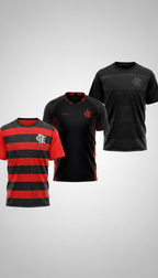 Kit 3 Camisas Masculina Flamengo – Blood + Confirm + Shout: 🔥 Compre 1 kit, leve 3 camisas — Edição Limitada