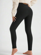Calça Legging Peluciada Grossa Feminina