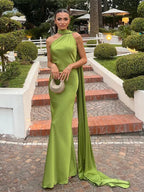 Vestido Longo Elegante com Alça de Fita – Lolita