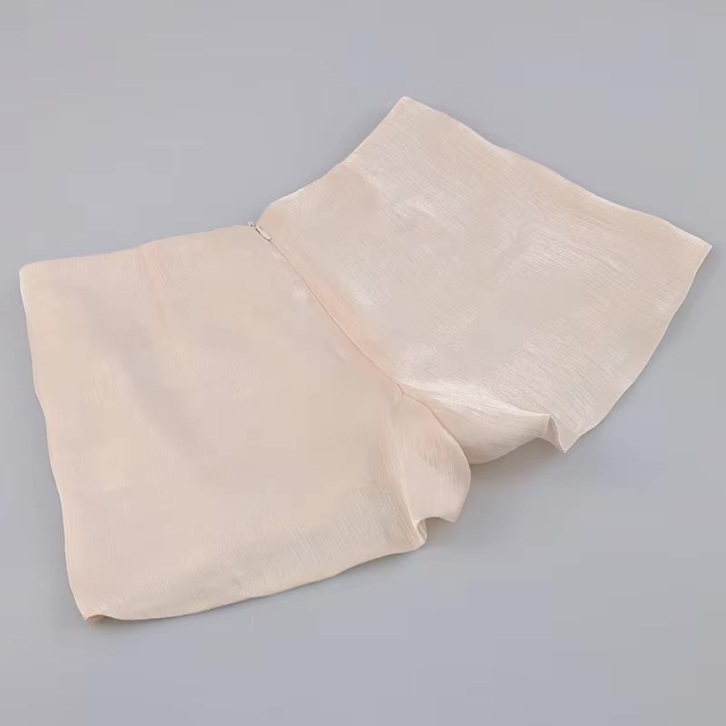 Vestido Feminino Acetinado Plissado -  Izuke