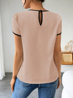 Blusa Feminina Manga Curta Decote Redondo