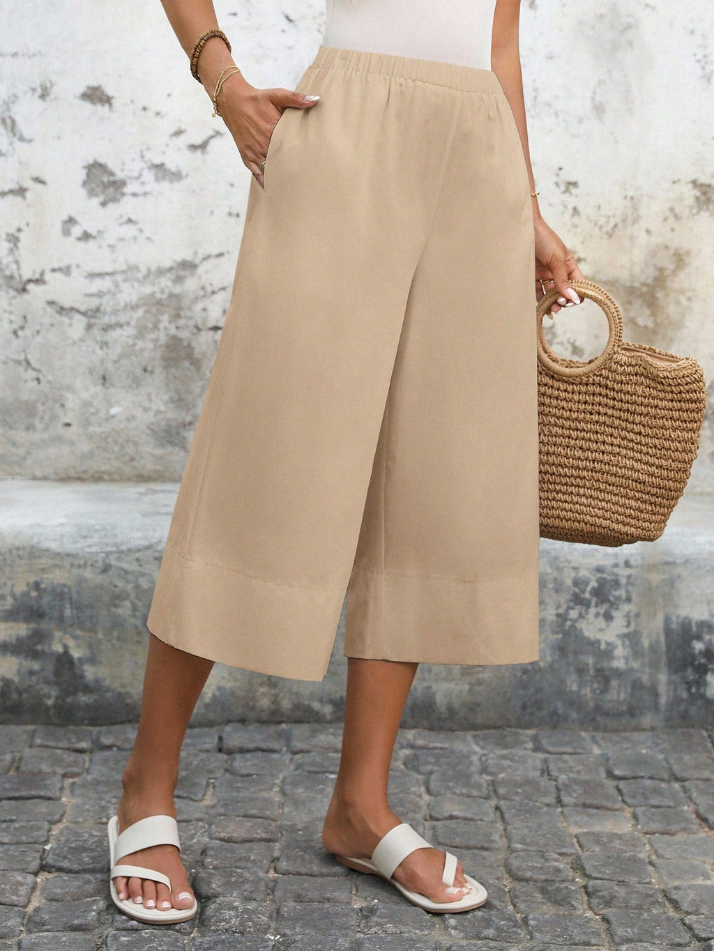 Calça Capri Pantalona Feminina 100% Algodão