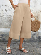 Calça Capri Pantalona Feminina 100% Algodão