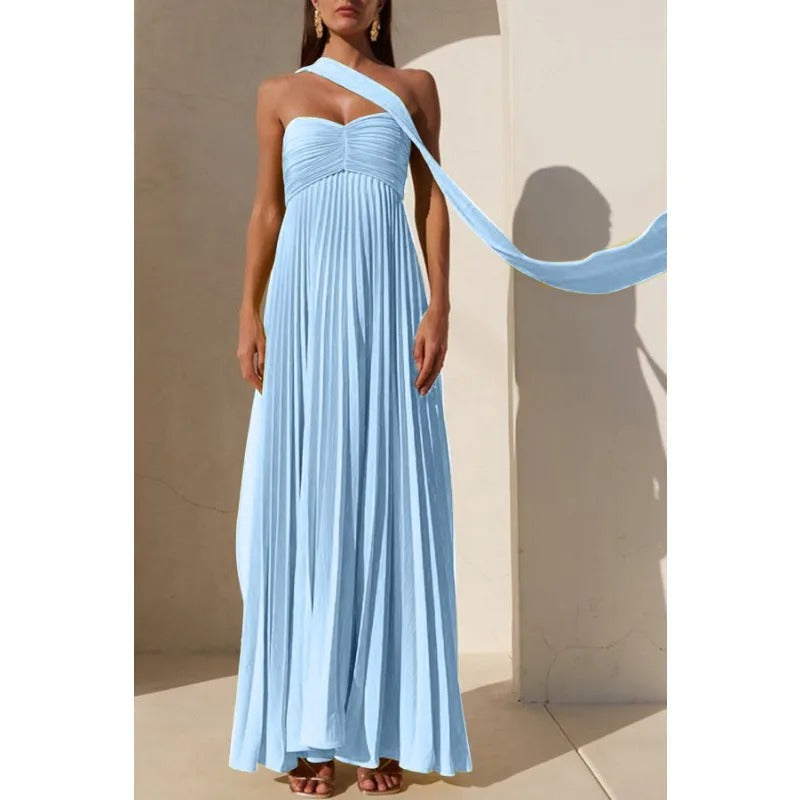 Vestido Feminino Plissado Verde - Julie