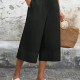 Calça Capri Pantalona Feminina 100% Algodão