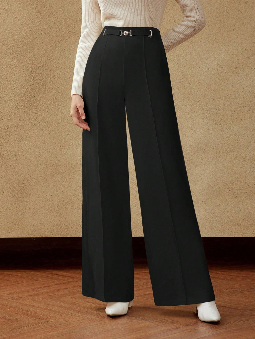 Calça Pantalona Feminina Alfaiataria Elegante
