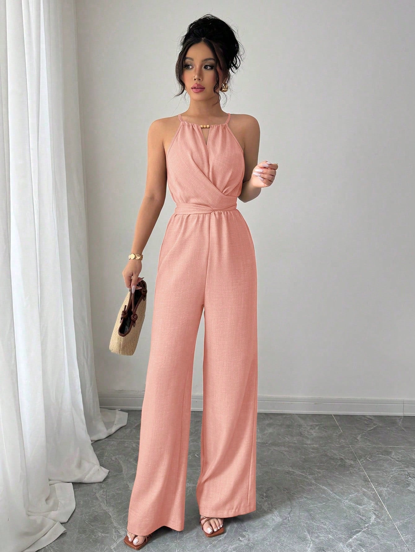 Macacão Longo Feminino sem Manga