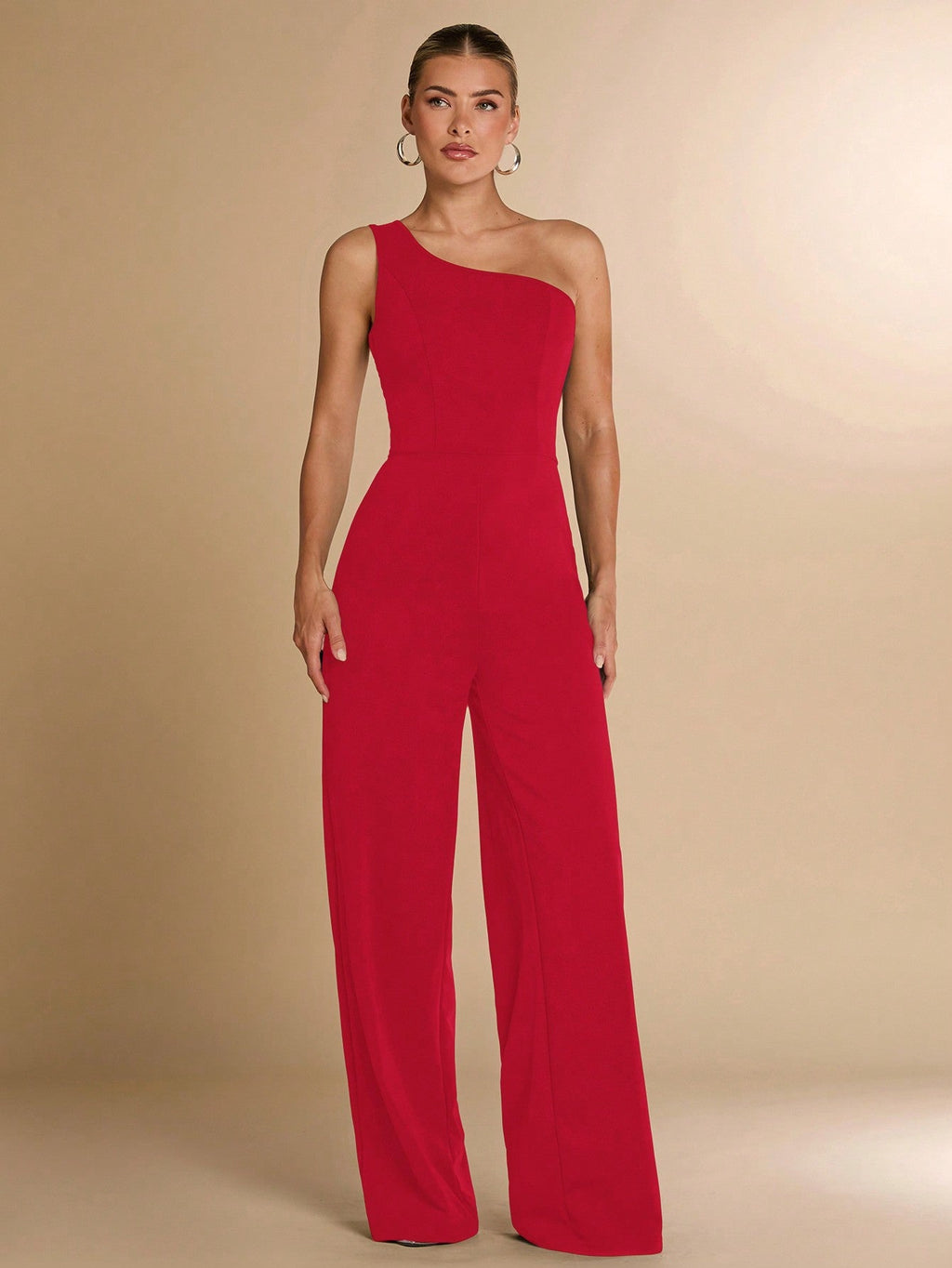 Macacão Assimétrico Um Ombro Só Feminino Elegante