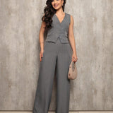 Conjunto Feminino Alfaiataria Calça e Colete