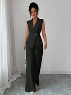 Conjunto Feminino de Alfaiataria Colete e Calça