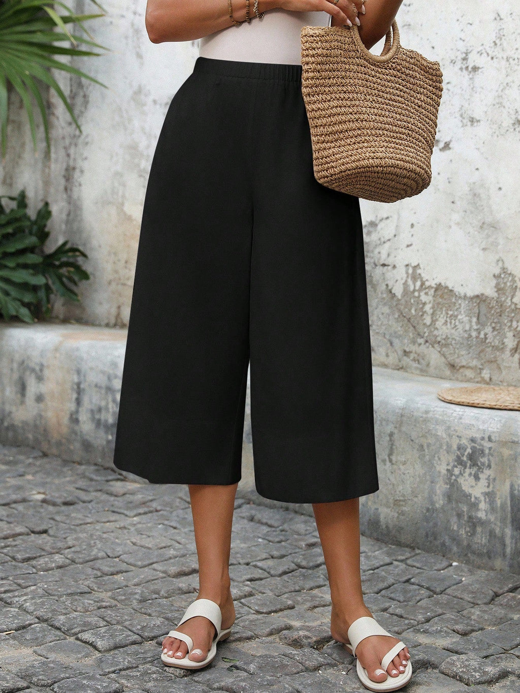 Calça Capri Pantalona Feminina 100% Algodão