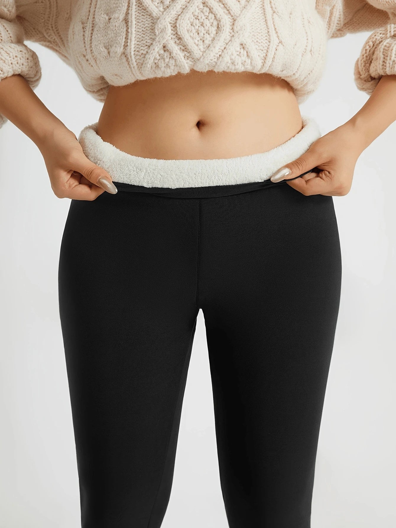 Calça Legging Peluciada Grossa Feminina