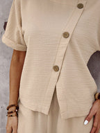 Conjuntos Feminino Blusa e Calça de Viscose