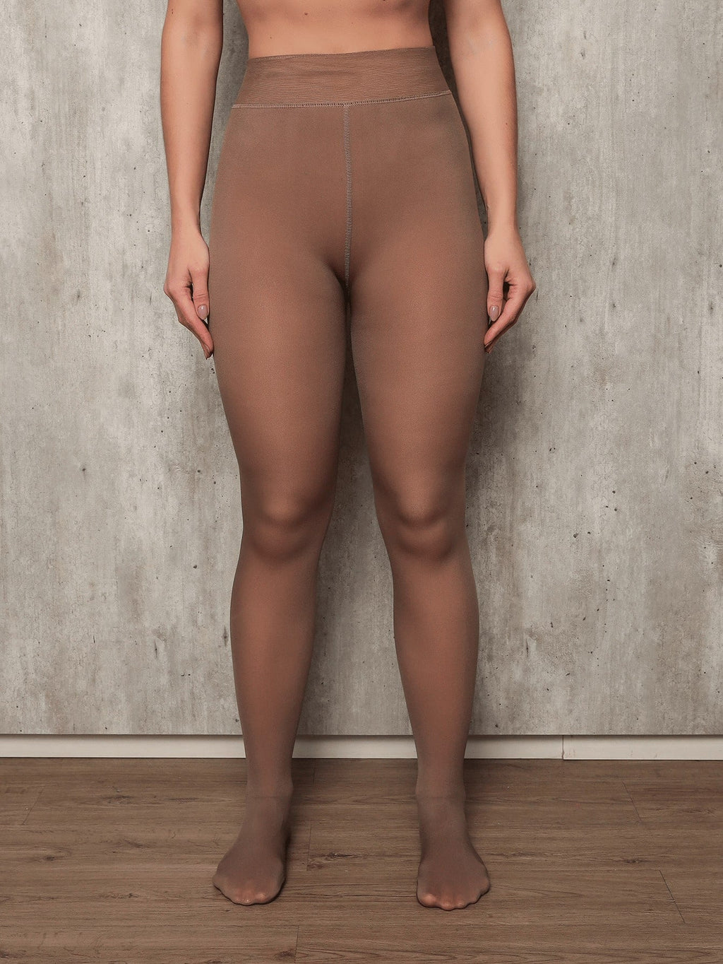 Meia Calça Peluciada Feminina Translúcida