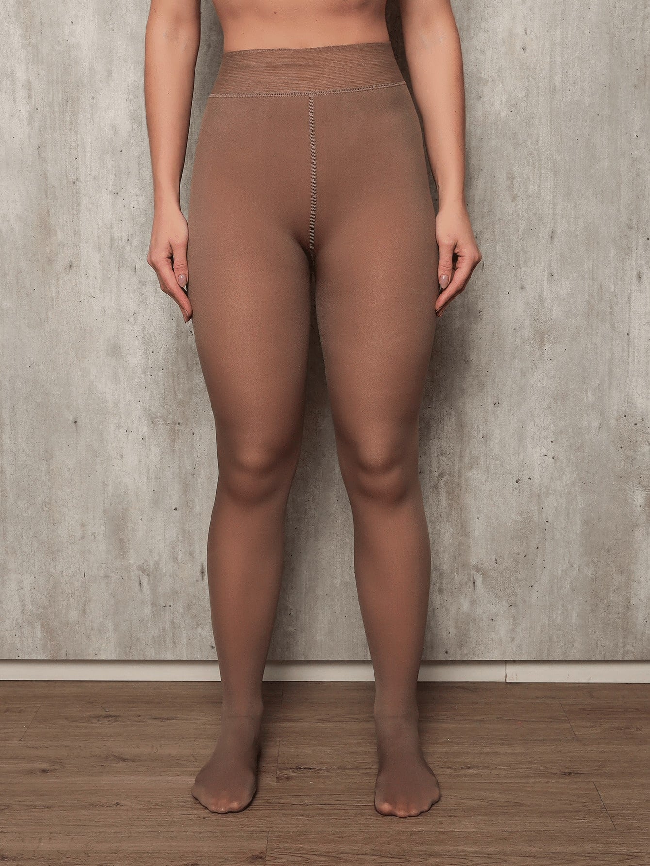 Meia Calça Peluciada Feminina Translúcida